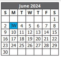 District School Academic Calendar for Mccollum High School for June 2024