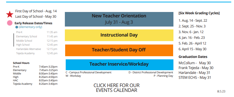 District School Academic Calendar Key for Columbia Heights Elementary