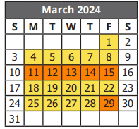 District School Academic Calendar for Mccollum High School for March 2024