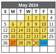 District School Academic Calendar for Scheh Elementary for May 2024