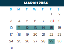 District School Academic Calendar for Keys Acad for March 2024