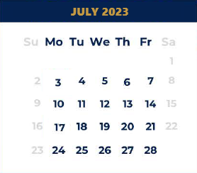 District School Academic Calendar for West Wortham Elementary And Middle for July 2023