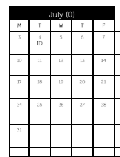 District School Academic Calendar for Wish School for July 2023