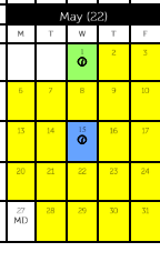 District School Academic Calendar for Wish School for May 2024