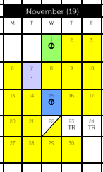 District School Academic Calendar for Parkville Community School for November 2023