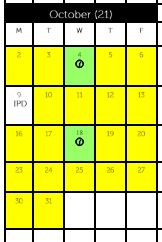 District School Academic Calendar for Annie-fisher Multiple Intelligence M for October 2023