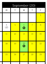 District School Academic Calendar for Hooker School for September 2023