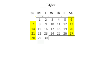 District School Academic Calendar for Maui High School for April 2024