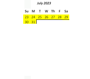 District School Academic Calendar for Kapunahala Elementary School for July 2023