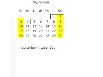District School Academic Calendar for Makalapa Elementary School for September 2023