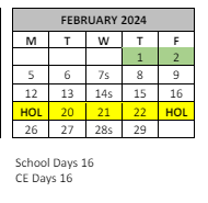 District School Academic Calendar for Ramona Elementary for February 2024