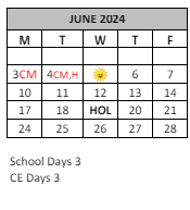 District School Academic Calendar for Hemet Academy For Applied Academic And Technology for June 2024