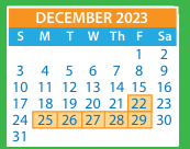 District School Academic Calendar for Adams Elementary for December 2023