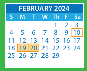District School Academic Calendar for Trevvett Elementary for February 2024
