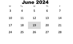 District School Academic Calendar for Red Oak Elementary School for June 2024