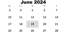 District School Academic Calendar for Luella High School for June 2024