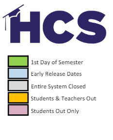 District School Academic Calendar Legend for Elementary School #13