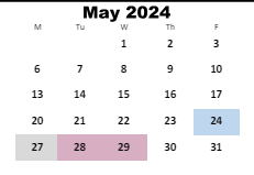 District School Academic Calendar for Eagle's Landing Middle School for May 2024