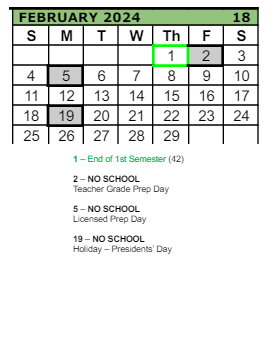District School Academic Calendar for Reedville Elementary School for February 2024