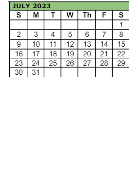 District School Academic Calendar for Reedville Elementary School for July 2023