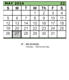 District School Academic Calendar for Reedville Elementary School for May 2024