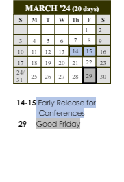 District School Academic Calendar for Maurice A Donahue Elementary for March 2024
