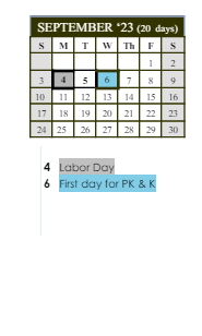 District School Academic Calendar for Maurice A Donahue Elementary for September 2023