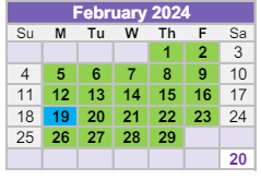 District School Academic Calendar for Hanson Elementary School for February 2024