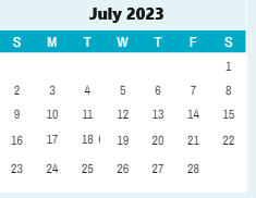 District School Academic Calendar for ST. James Elem for July 2023