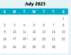 District School Academic Calendar for Saint James High for July 2023