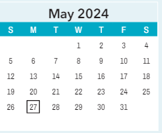 District School Academic Calendar for ST. James Elem for May 2024