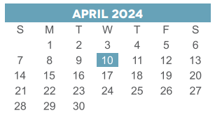 District School Academic Calendar for Rebuild Hisd Campus for April 2024