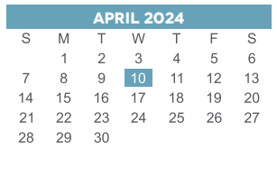 District School Academic Calendar for Key Middle for April 2024