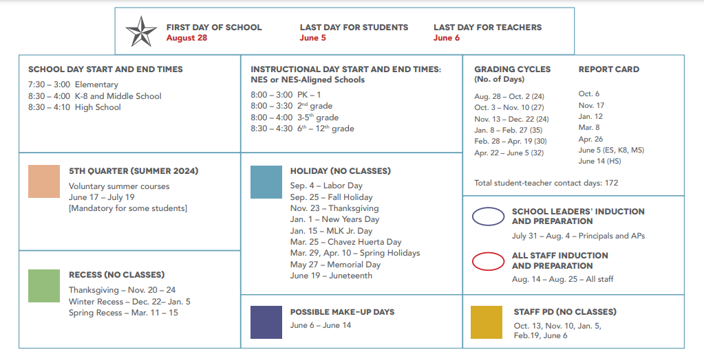 District School Academic Calendar Key for Pleasantville Elementary