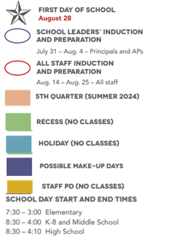 District School Academic Calendar Legend for Rebuild Hisd Campus