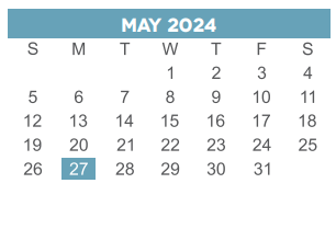 District School Academic Calendar for Attucks Middle for May 2024