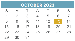 District School Academic Calendar for Elrod Elementary for October 2023