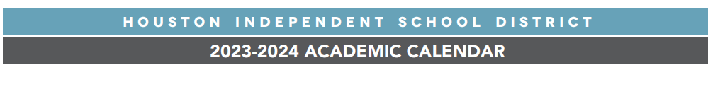 District School Academic Calendar for Rebuild Hisd Campus
