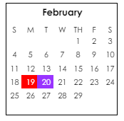 District School Academic Calendar for Rehobeth Elementary School for February 2024