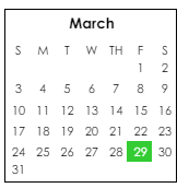 District School Academic Calendar for Rehobeth High School for March 2024