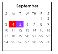 District School Academic Calendar for Miller Elementary School for September 2023