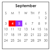 District School Academic Calendar for Warner Robins High School for September 2023