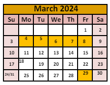 District School Academic Calendar for Winnemucca Grammar School for March 2024