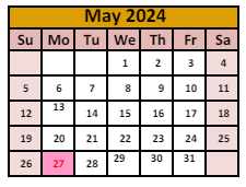 District School Academic Calendar for Winnemucca Grammar School for May 2024