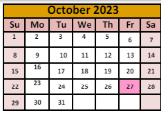 District School Academic Calendar for Winnemucca Grammar School for October 2023