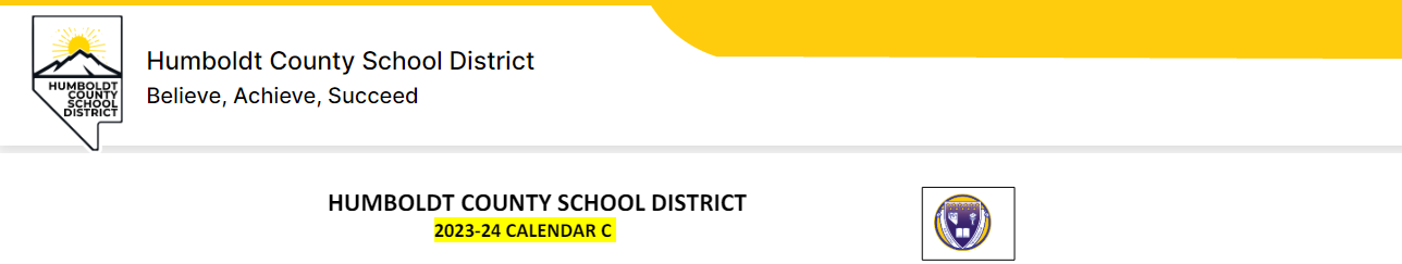 District School Academic Calendar for Winnemucca Grammar School