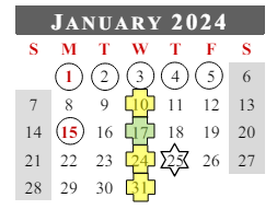 District School Academic Calendar for Flint Springs Elementary for January 2024