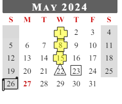 District School Academic Calendar for Flint Springs Elementary for May 2024