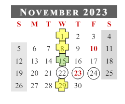 District School Academic Calendar for Flint Springs Elementary for November 2023
