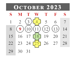 District School Academic Calendar for Flint Springs Elementary for October 2023